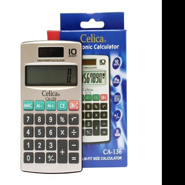 CALCULADORA BOLSILLO CELICA CA-136 10DIG. BLISTER C1 PZA